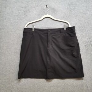 Eddie Bauer Women Skirt 14 Black Adventurer 2 Active Pocket‎ Stretch Performance